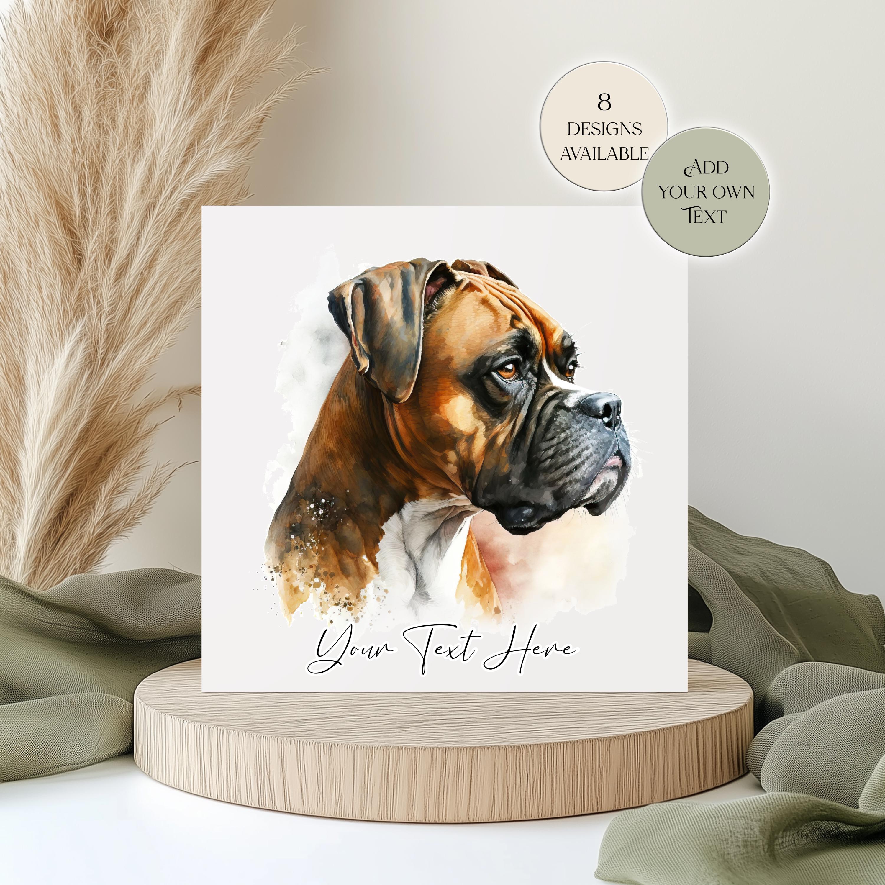 Boxer Birthday Card – Personalised Dog Greetings - Dog Mum - Dad Gift ...