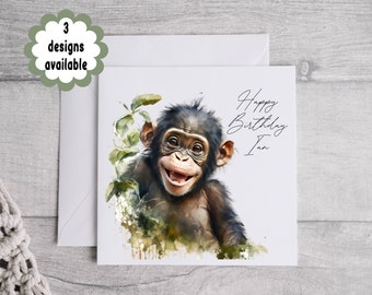 Old English Co. Little Monkeys Tarjeta De Cumpleaños Para Papá Mamá – Tarjeta Divertida Para Papá Mamá Cumpleaños De Papá O Hija | Interior En Blanco Con Sobre