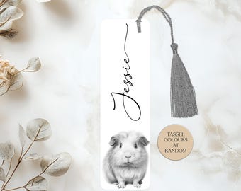 Metal Guinea Pig Bookmark - Large Custom-Made Tassel Bookmark - Book Lover's Gift - Travel Companion.