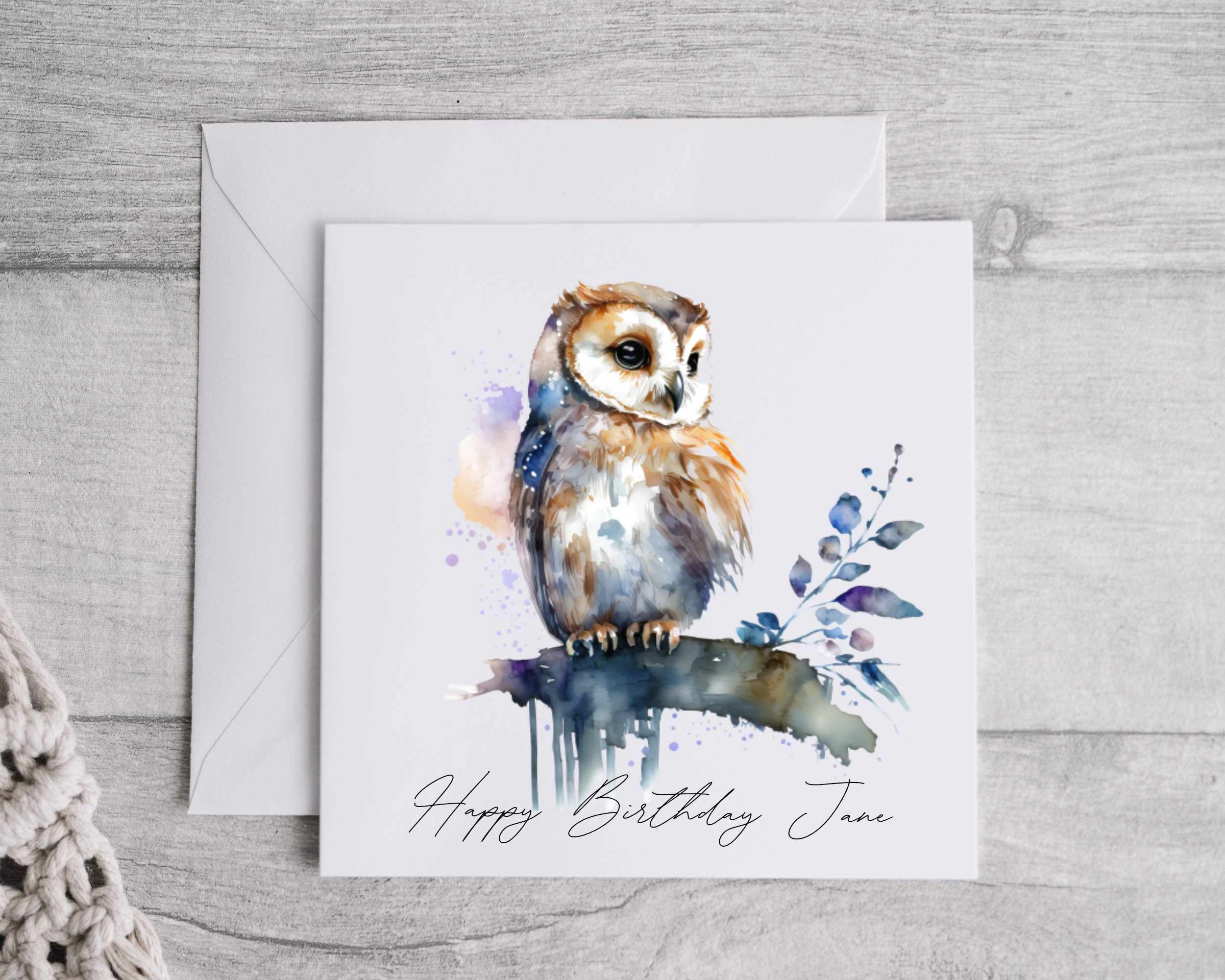 Thank You Birthday Card Caught In The Headlights Cat Painting For Him Or Her Man Woman Birthday Thank You Congratulations Blank Art Greeting Card 6.8x4.9 Inch Card And Envelope
