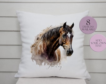 Personalised Horse Cushion| Horse Pillow | Equestrian Décor | Memorial Horse Cushion