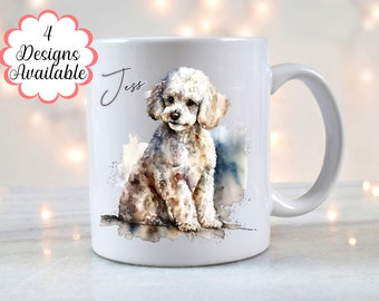 Personalised Poodle Mug - Dog Lover's Gift -Poodle Coffee Cup - Gift for Her - Poodle Gift
