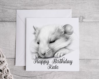 1 x biglietto di auguri soffice siriano criceto animale domestico roditore - vuoto compleanno celebrazione anniversario #15830