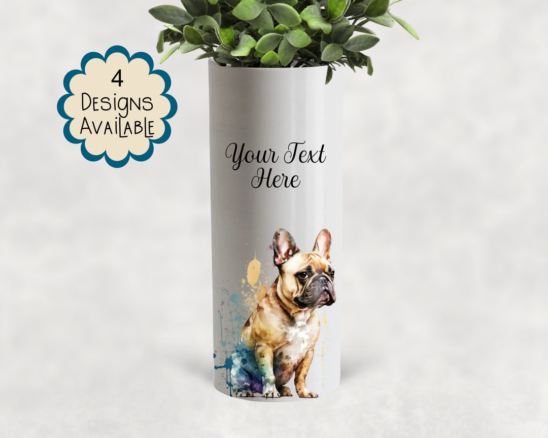 Personalized Watercolour French Bulldog Ceramic Vase/flower Pot ...