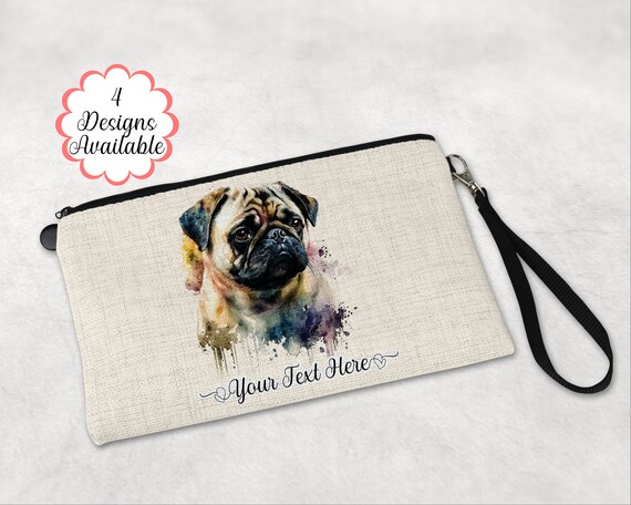 Pug Cosmetic Bag - Tan & Black Pug Cosmetic Bag - Tan & Black