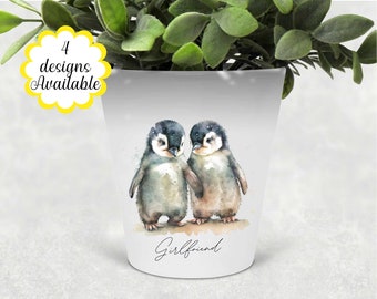 Vaso per piante pinguino, portapenne/porta pennelli per trucco - Il regalo perfetto per mamma, amici e amanti dei pinguini - Regalo di anniversario