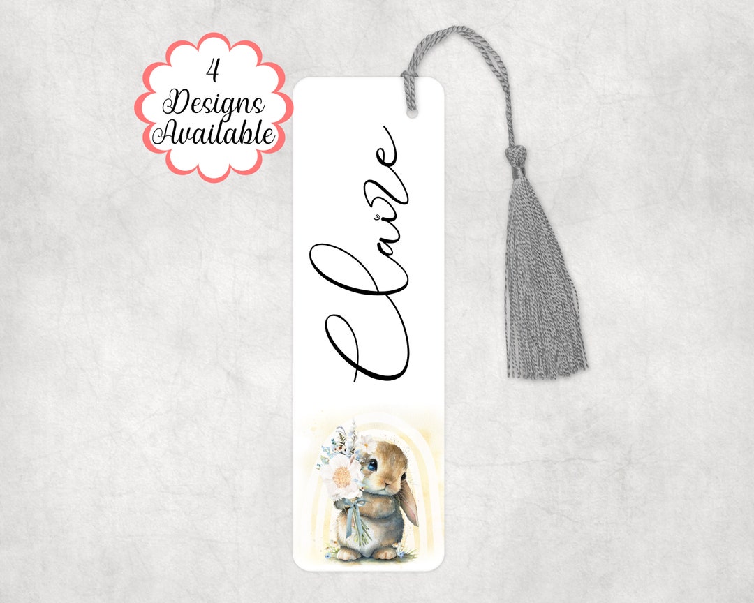 Metal Bunny Rabbit Bookmark – Large Custom Tassel Bookmark, Book Lover ...