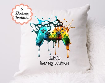 Watercolour Gaming Cushion: Level Up Your Boys' Room with 5 Exciting Designs - A Must-Have Accessory for Gamers!