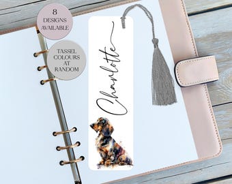 Metal Dachshund Bookmark, X large Custom made tassel Bookmark, Booklover Gift, Travel gift.