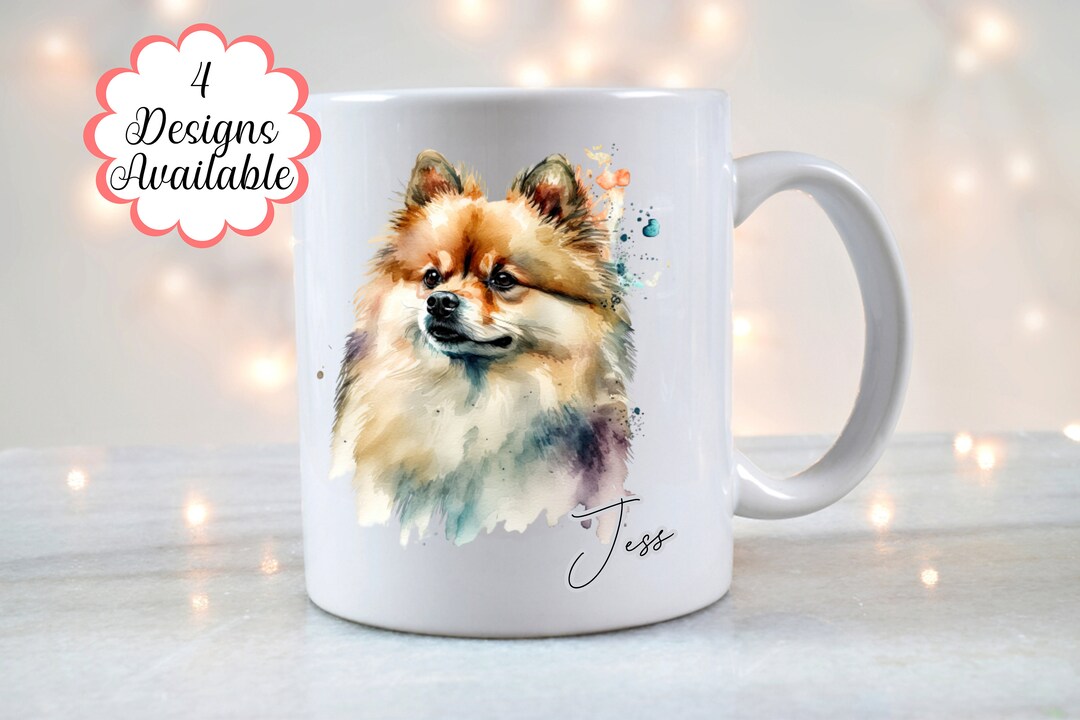 Pomeranian in cup hotsell