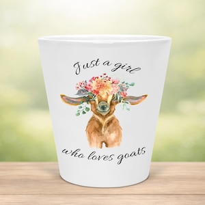 Keramik Ziegentopf - Geschenk für Übertopf, Stiftehalter, für Pinsel, Geschenk für Sie