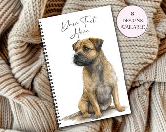 Personalised Border Terrier Notebook | Custom Dog Journal | Border Terrier Gift | Pet Keepsake