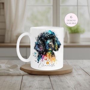 Personalised Poodle Mug and Coaster Set – Dog Lover's Gift - Coffee Cup - Poodle Gift for Her