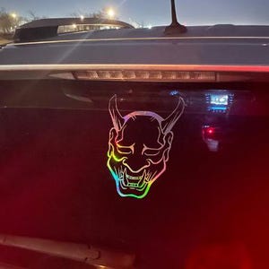 REFLECTIVE Fuck Off Kanji ファックオフ / Brillo holográfico / Oil Slick Car Truck Laptop Vinilo Calcomanía imagen 7