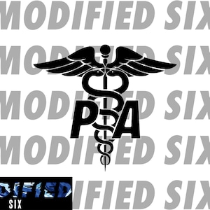 PA Decal Car Physician Associate Caduceus Healthcare Workers Appreciation Essential Pre-PA Hospital