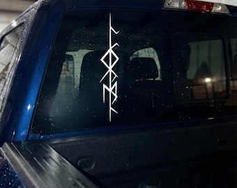Power Bindrune Viking Norse Symbol | Reflective Oil Slick Opal Holographic Glitter Patterned 55+ Colors| Car Truck