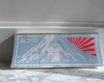 Calcomanía de vinilo reflectante para coche JDM japonesa del Monte Fuji con sol naciente (más de 55 colores)