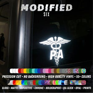 PA Decal Car Physician Associate Caduceus Healthcare Workers Appreciation Essential Pre-PA Hospital