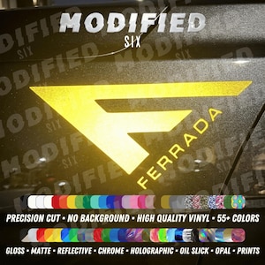 Reflective Ferrada Wheels F Logo Decal | Vinyl Car Decal | Wheel Brand Sticker | JDM Automotive Decal