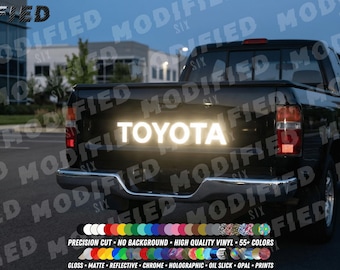 Reflective Toyota Truck Tailgate Vinyl Decal Sticker 30" x 5" 55+ Colors Logo