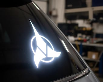 REFLECTIVE Klingon Vinyl Sticker 55+ colors for Cars Laptops Decal Sticker