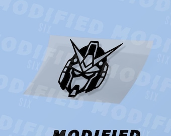 Calcomanía de vinilo para casco de piloto de Gundam, estilo 2, robot de anime, más de 55 colores, reflectante, holográfico, con efecto camuflaje ópalo, para ventana de coche, portátil y SUV