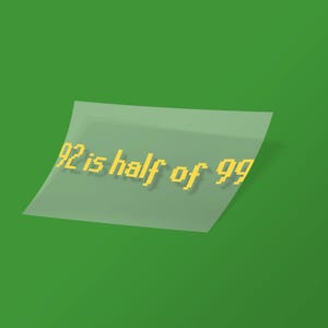 92 is half of 99 OSRS Funny REFLECTIVE / Holographic Glitter / Oil Slick Decals Car Truck Window Vinyl Sticker Gift
