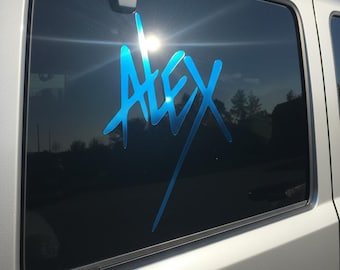 Calcomanía de vinilo para coche y camión con brillantina holográfica reflectante de Alex MG NT-1 Water Gundam, manga, anime.
