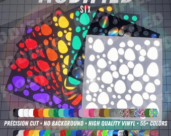 Reflective Vinyl Dot Decals | Irregular Polka Dot & Chocolate Chip Stickers for Cars, Helmets, Bikes, Bags | Night Safety Reflective Set
