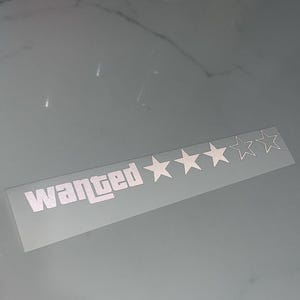 ODBLASKOWY GTA Poszukiwany Poziom 1 2 3 4 5 gwiazdek Naklejka Laptop Samochód Ciężarówka Okno Winylowa Naklejka Prezent