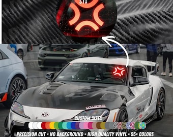 Angry Anime Cross Popping Vein Vinyl Decal - Reflective Holographic Oilslick JDM Manga Sticker for Car Window Laptop Waterproof 55+ Colors