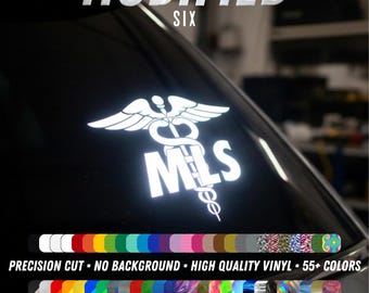 MLS Decal Car  Medical Laboratory Scientist Caduceus Healthcare Workers Appreciation CLS Clinical Laboratory Sciences