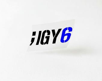 I Got Your 6 Decal ;IGY6 PTSD Awareness  Semicolon Support Police Blue Lives matter Vinyl Car Sticker