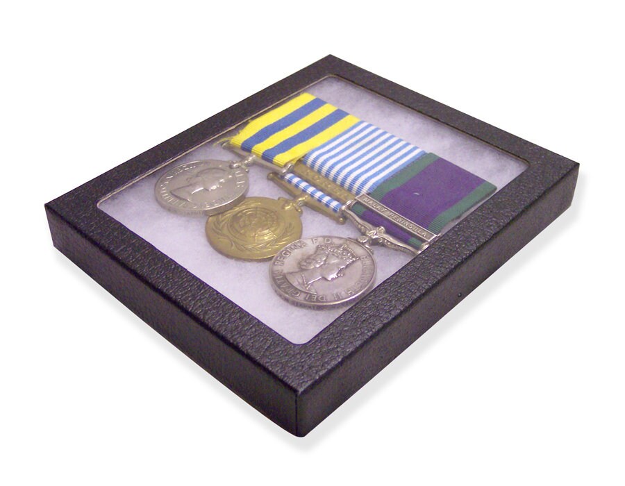Collector Display Case Glass Lid Box 15.2 X 12.7 X 1.91 Medal Etsy UK