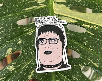 Goth Hank Hill-vinylsticker (100% waterdicht)