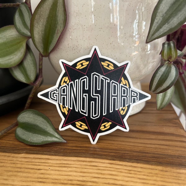 Gangstarr 90's Hip Hop Logo Replica Vinyl Sticker (Updated Jan 23) (100% Waterproof)
