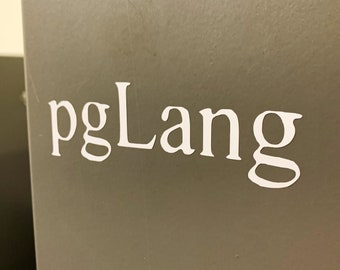 pgLang Vinyl Decal (100% Waterproof)