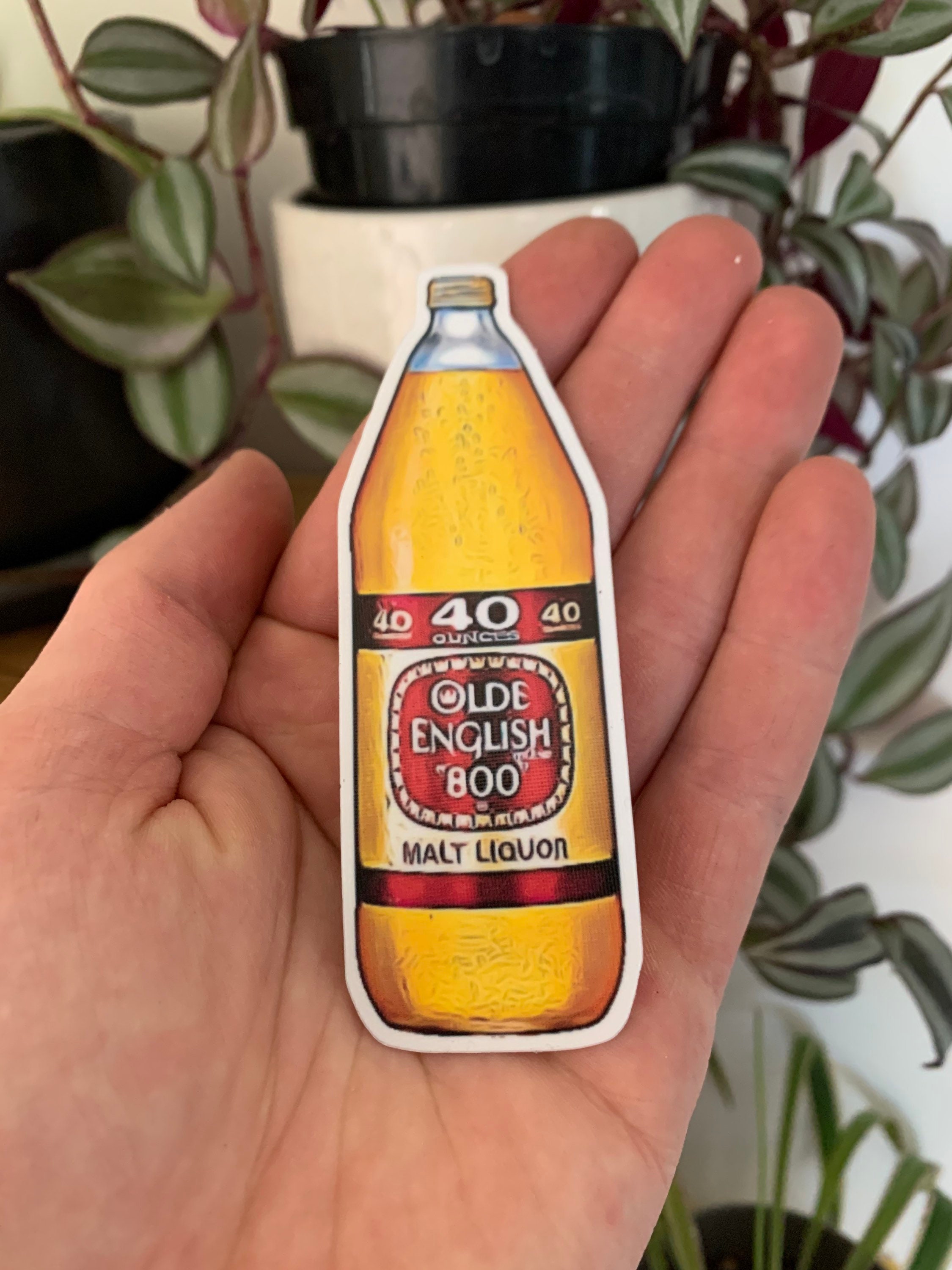 Old English 40oz Malt Liquor Vinyl Sticker (100% Waterproof