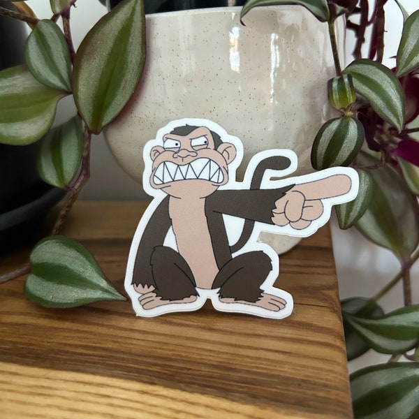 Evil Monkey vinylsticker (100% waterdicht)