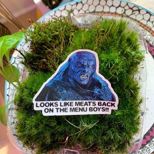 Looks Like Meat's Back On The Menu Boys Vinyl Aufkleber (LOTR) (100% wasserfest)