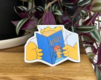 Homer Simpson "Am I Disabled?" Vinyl Sticker (100% Waterproof)