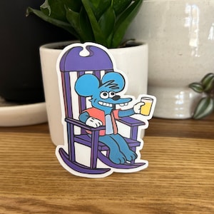 You’re My Best Friend! - Itchy and Scratchy Show Meme Vinyl Sticker (100 % Waterproof)