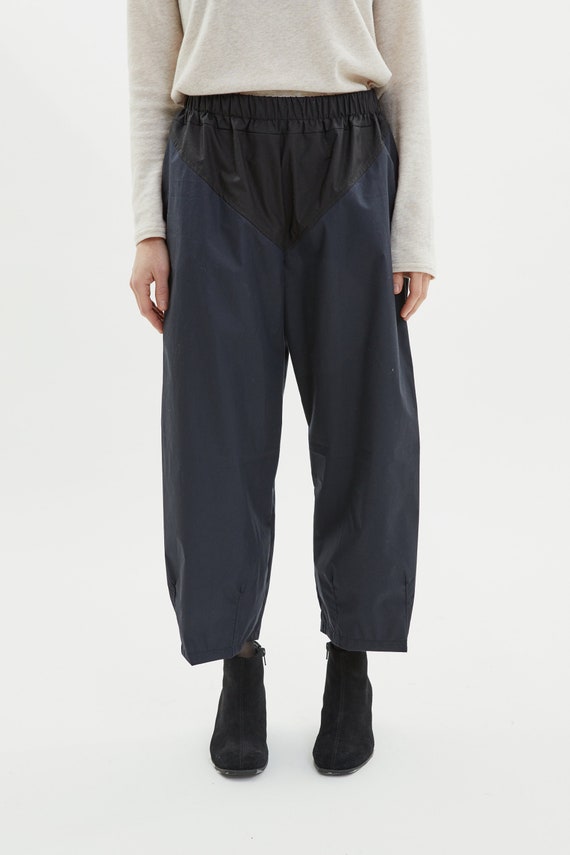 Tobi Trousers Japanese Style Loose Pants Black Blue Pants Culottes