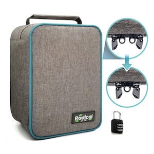 Smell Proof Bag Lunch Box with Steel Combination Lock - Premium Smell Proof Container for Medicine and Accessories