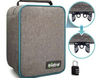 Smell Proof Bag with Steel Combination Lock - Premium Smell Proof Container for Medicine and Accessories