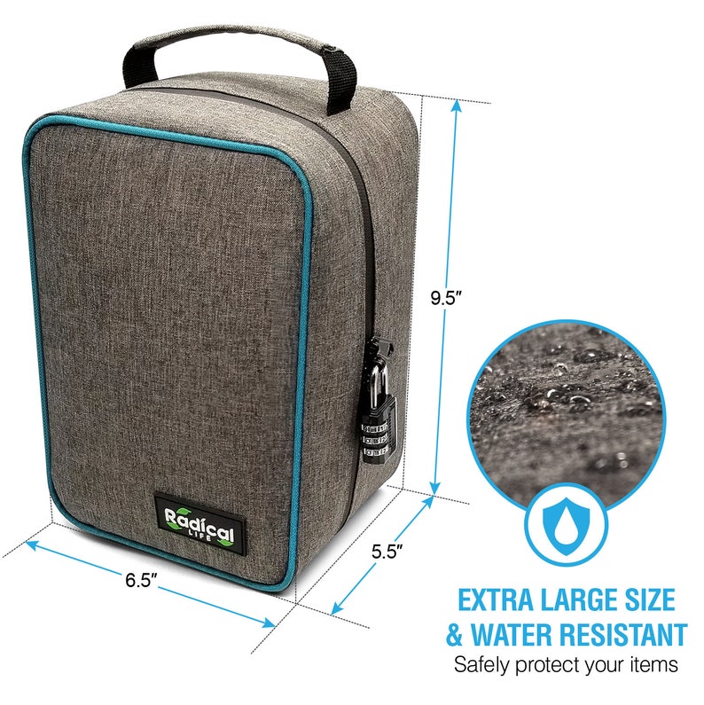 Smell Proof Bag Extra Large With Steel Combination Lock Etsy