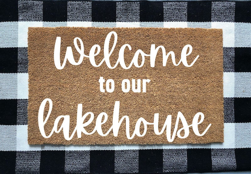 Lake house Doormat Mat Outdoor Coir Mat Front Etsy