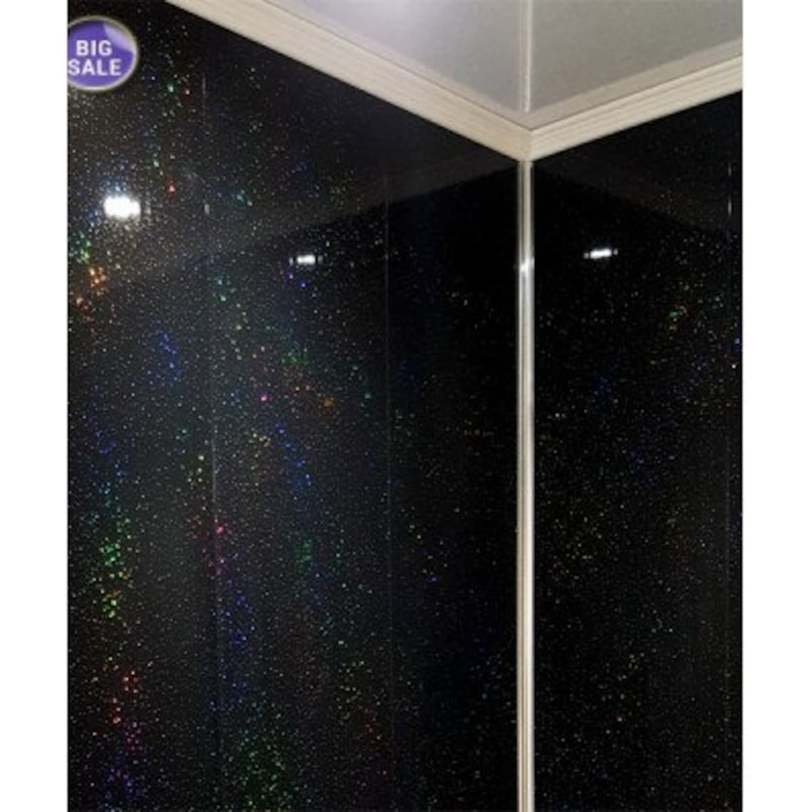 Black Sparkle 1000MM X 2.4m Shower Wall Panels Wet Wall Panels Etsy