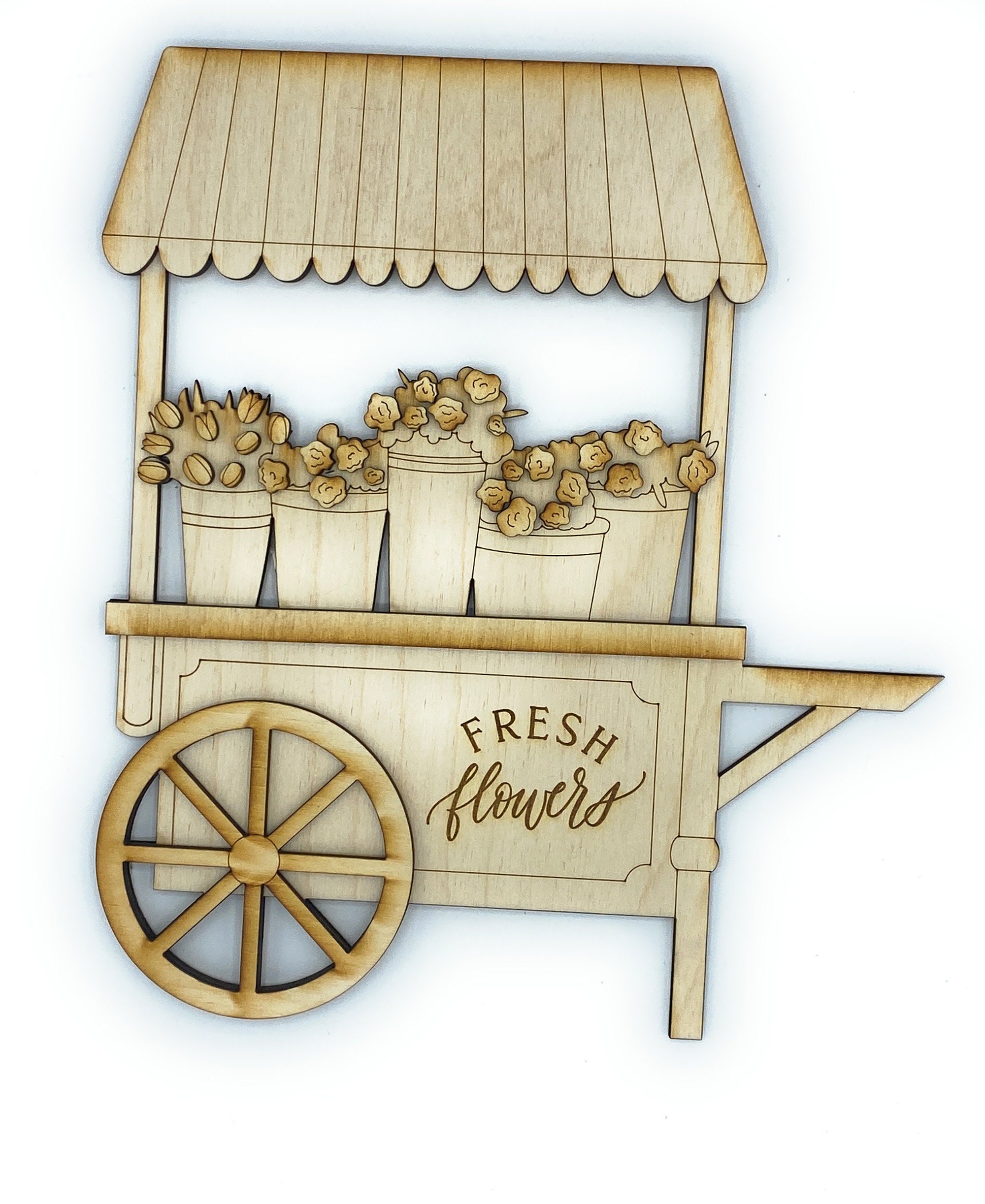 Wooden Flower Cart DIY Flower Cart Spring Decor Spring Etsy Australia