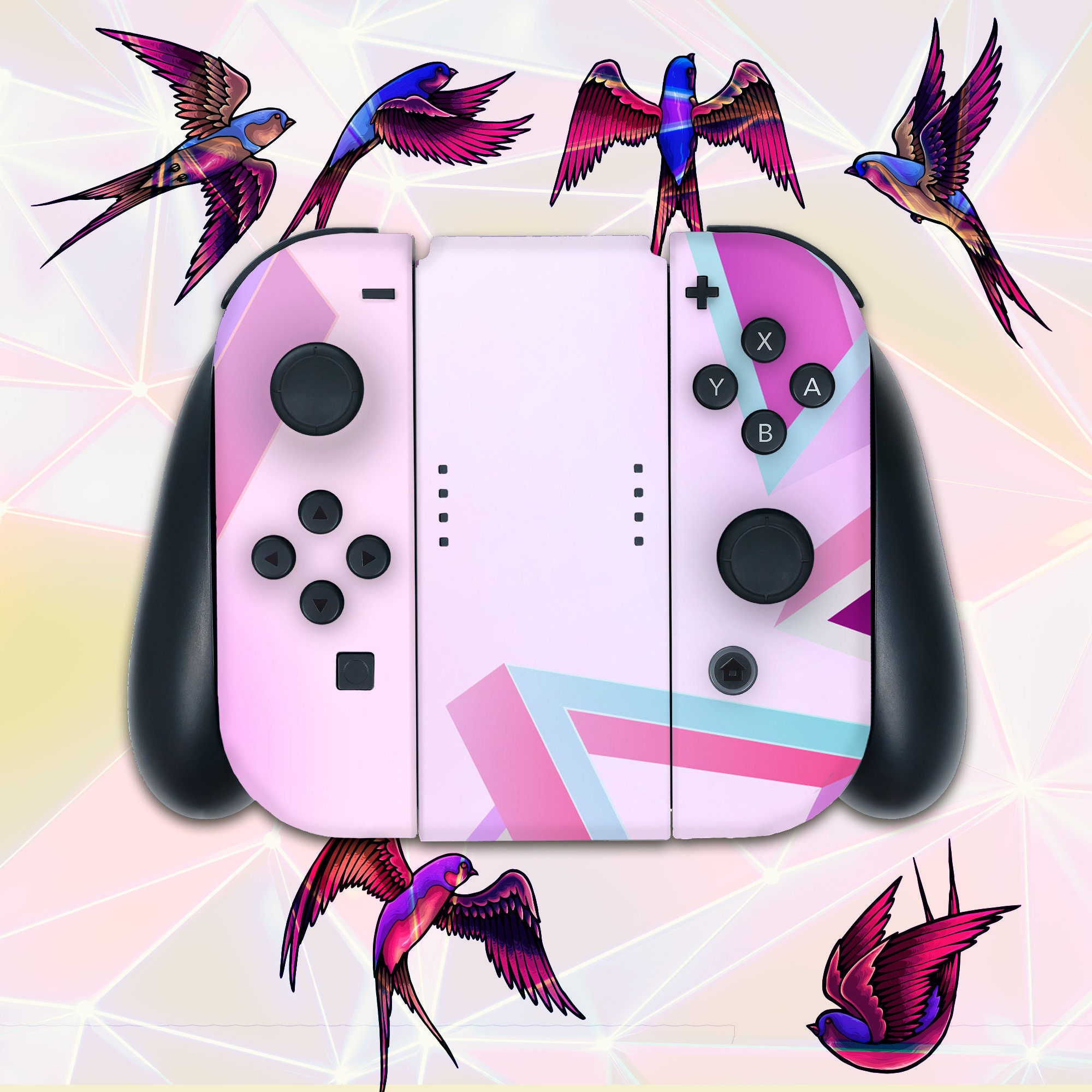 Glowing Pink and Gold Orbs of Light - Skin Wrap Decal for Nintendo Switch  Lite Console & Dock - 3DS XL - 2DS - Pro - DSi - Wii - Joy-Con Gaming